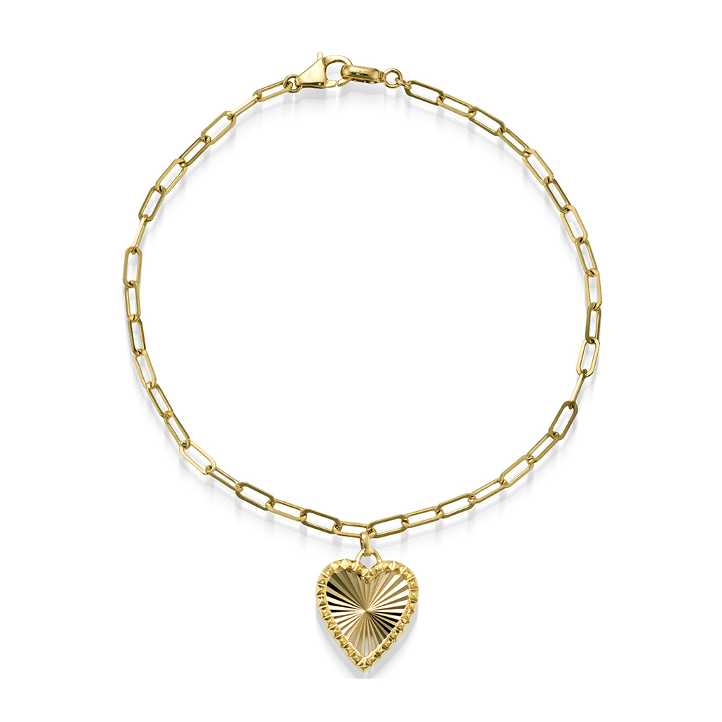 ETCHED HEART BRACELET(2JU0387)K10 ブレスレット｜スタージュエリー