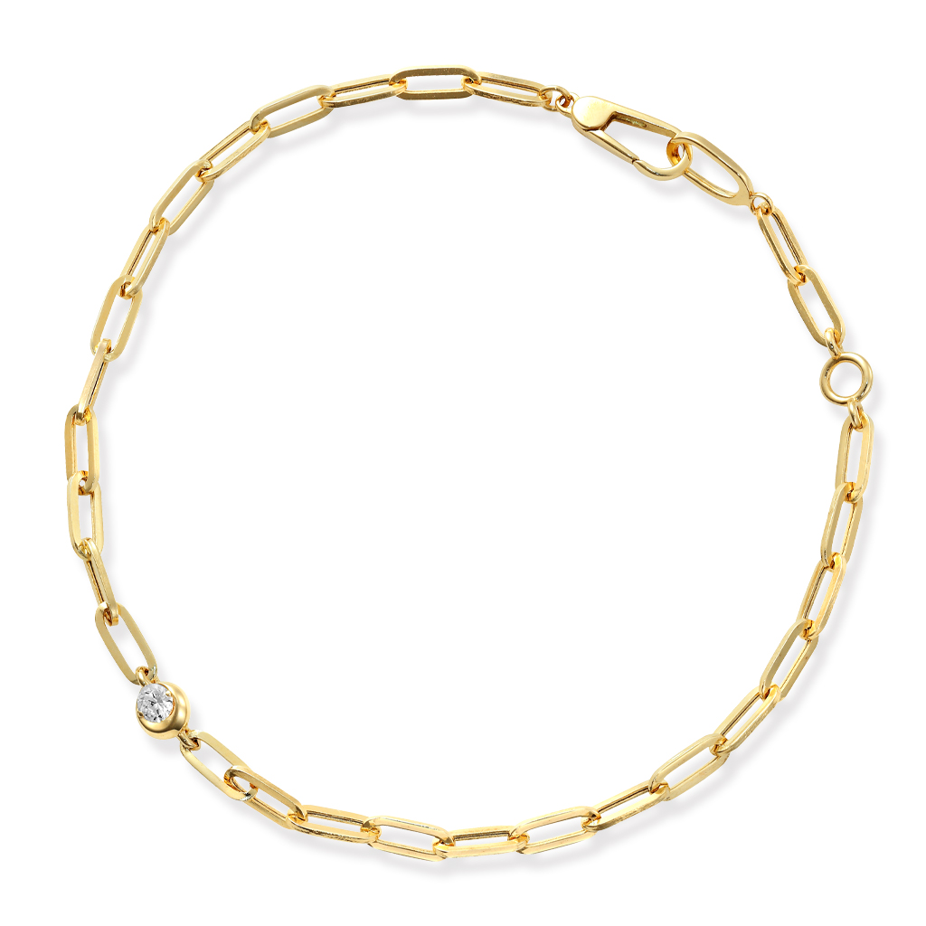 MOON SETTING BRACELET(L)(2ZU0616)K18 ブレスレット｜スター