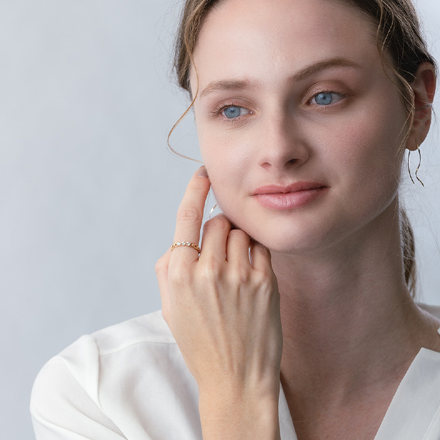 WHITE SAPPHIRE CHAIN RING(2JR0569)K10 リング｜スタージュエリー公式