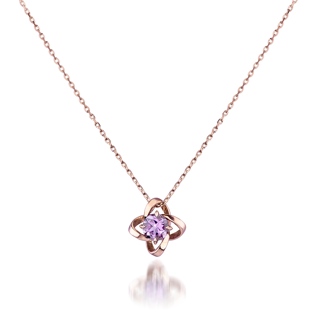 FOUR RAYED FLOWER NECKLACE(2JN1111)K10 ネックレス｜スター