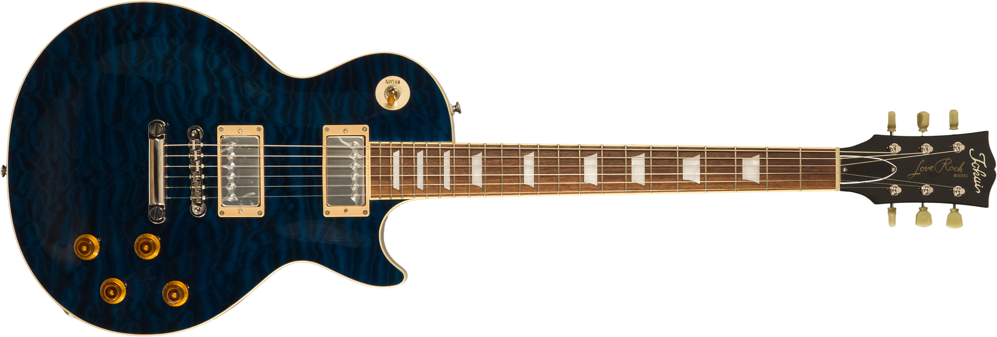 Tokai Love Rock LS-101Q #2450051 (Japan) - indigo blue Single cut