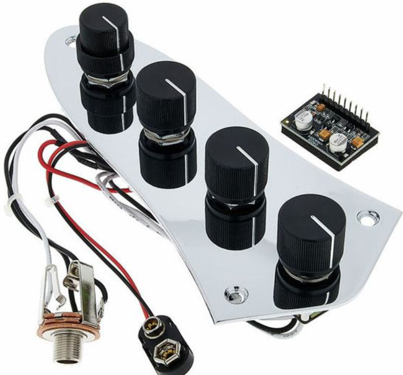 Sadowsky Bass Onboard Preamp 4-Knob Control plate