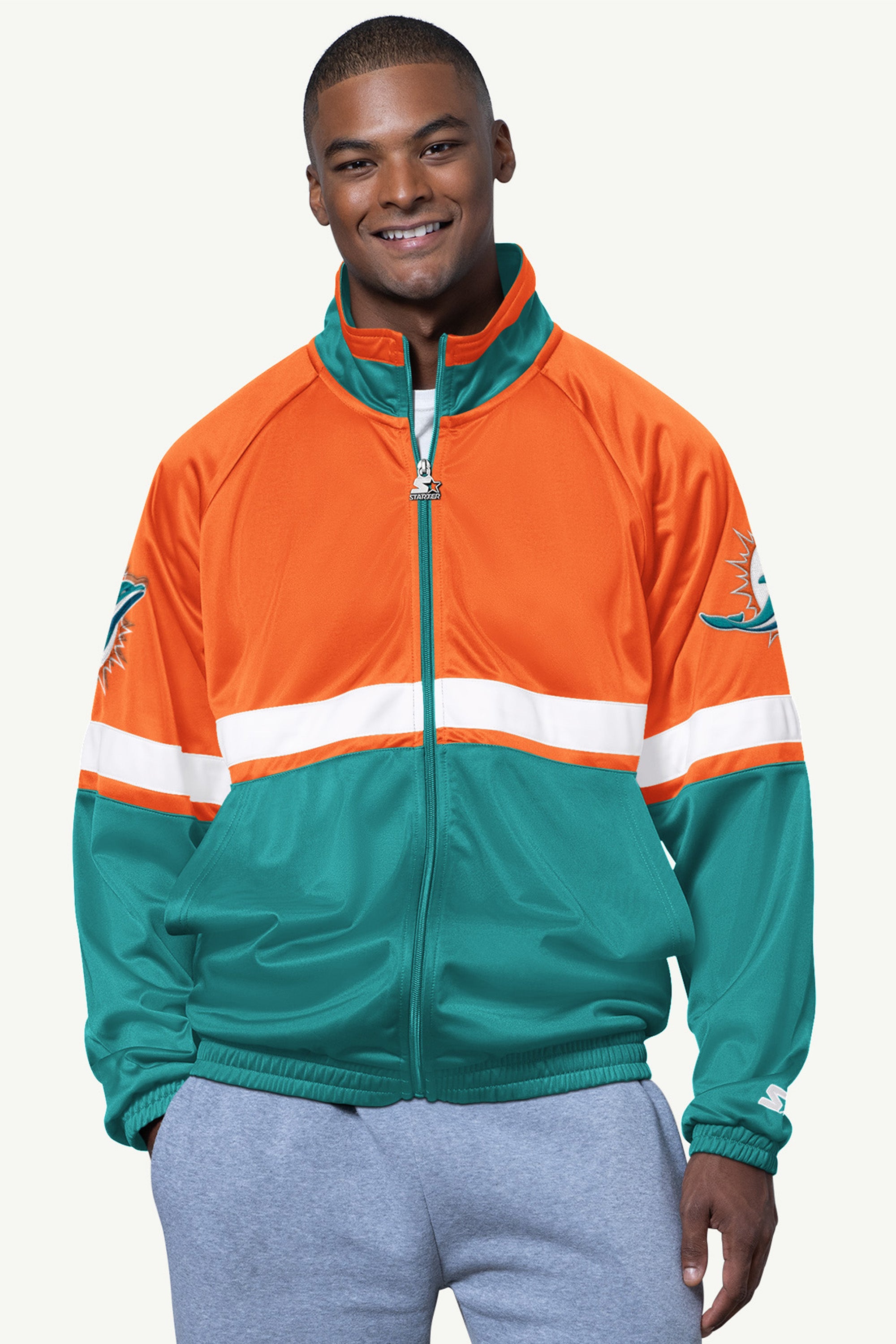 Mens Miami Dolphins Veteran Track Jacket | NFL | Starter