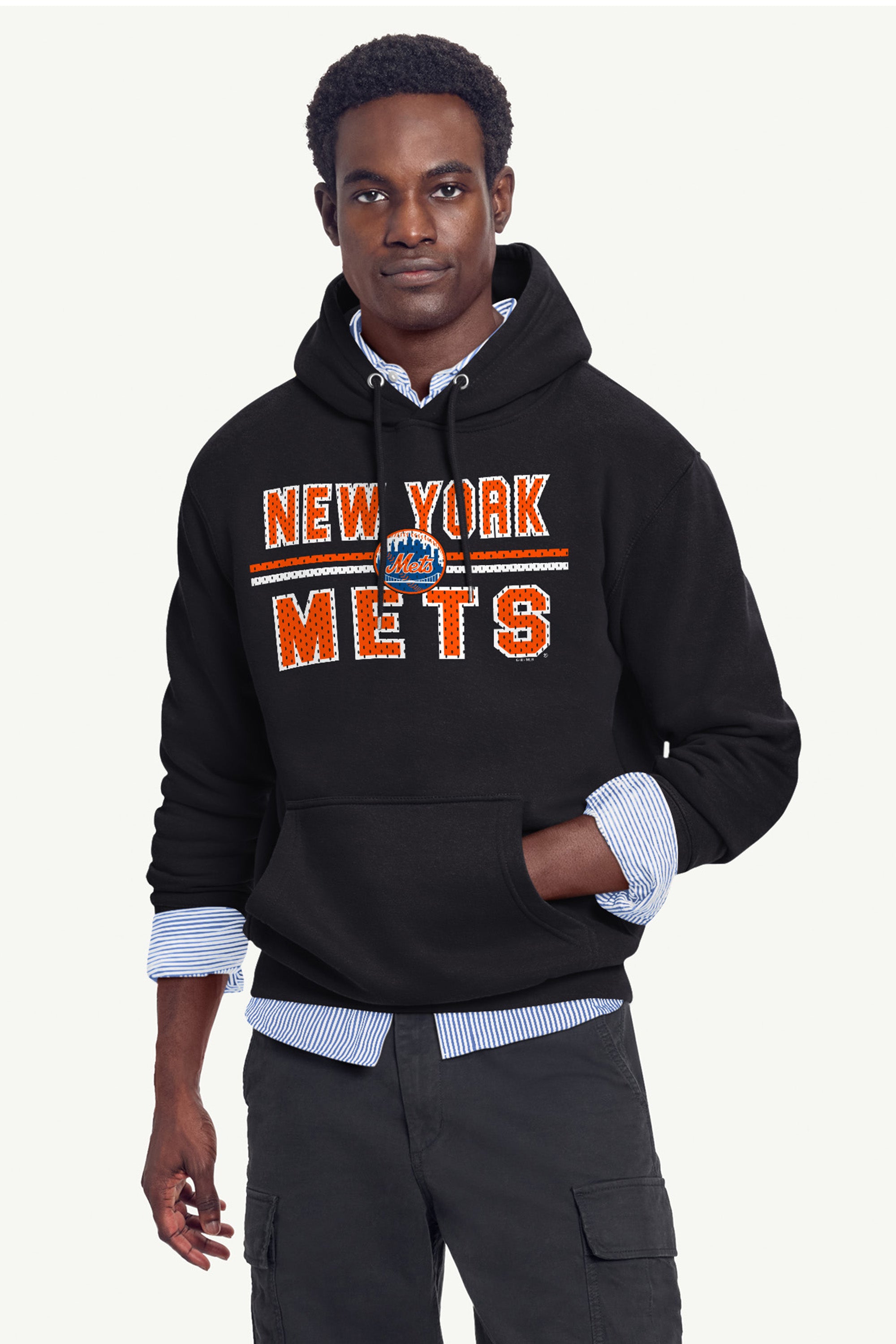 Mens New York Mets Mesh Look Hoodie | MLB | Starter