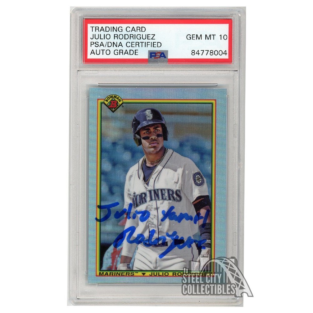 Julio Rodriguez 2019 Bowman Throwback Autograph Card #90B-JR Full