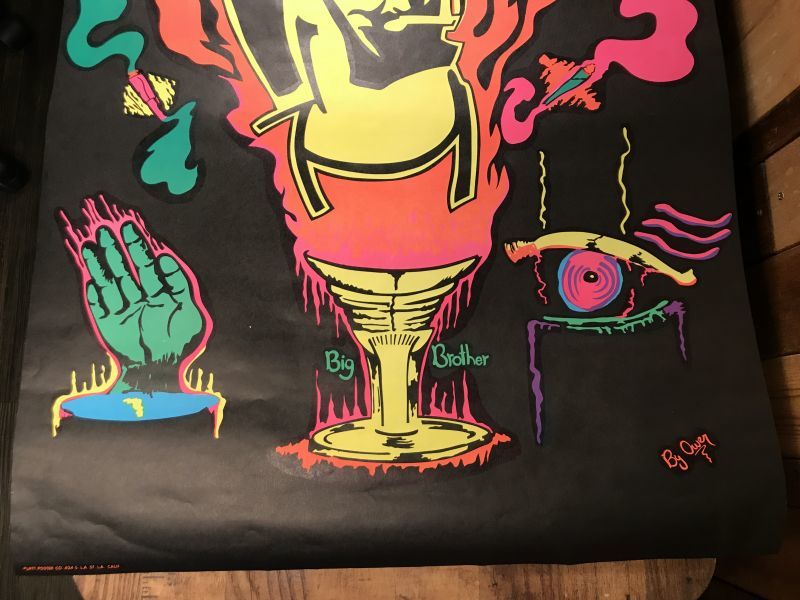 Zig Zag Man Big Brother Black Light Poster ジグザグ ビンテージ