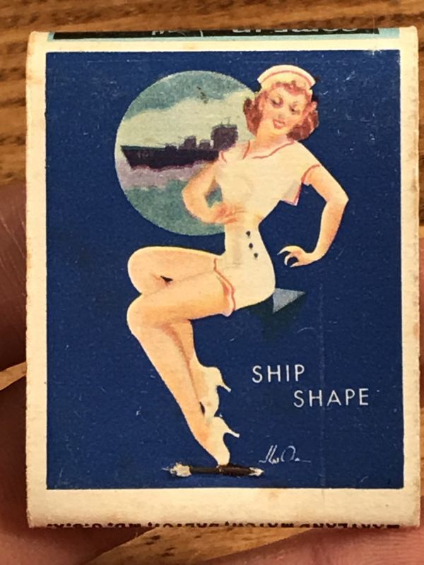 Advertising Pin Up Girl “Ship Shape” Matchbook ピンナップガール