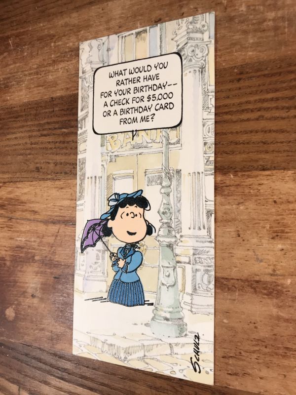 Hallmark Peanuts Lucy “What Would You” Greeting Card ルーシー