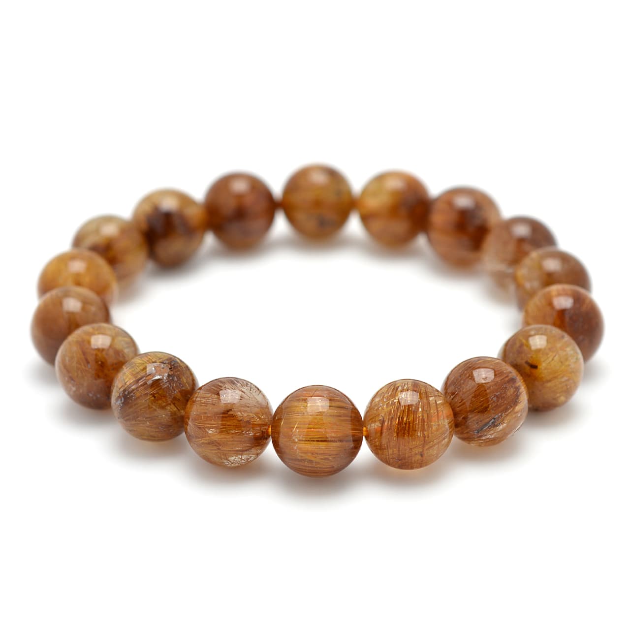 オレンジキャッツアイルチルクォーツ(5Aランク) - 11~12mm玉、サイズ