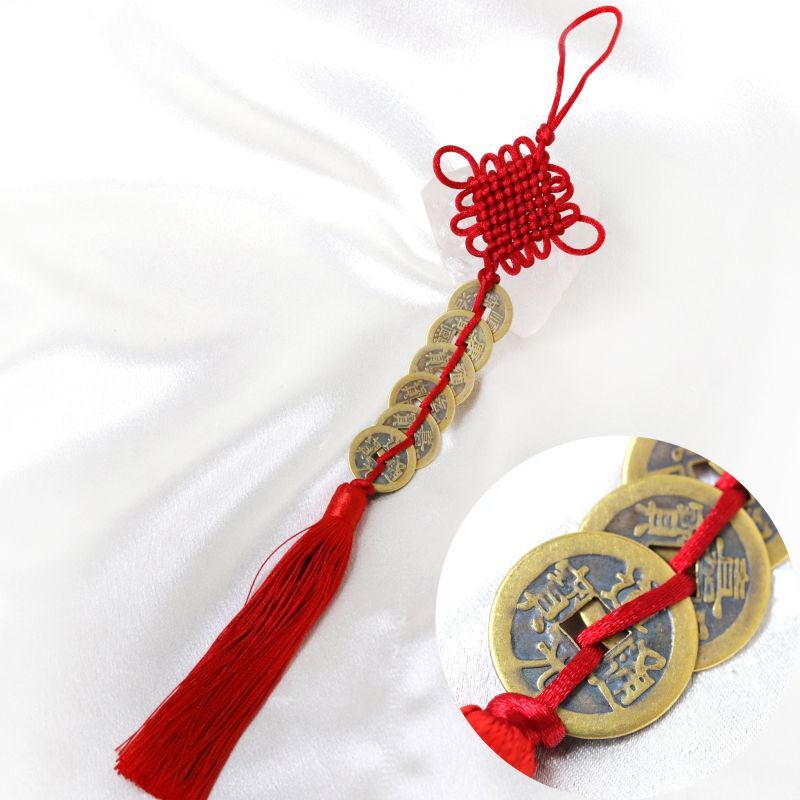 中国結び飾り 六帝古銭 六帝銭 風水銭 こせん 古泉 順治通宝 康熙通宝