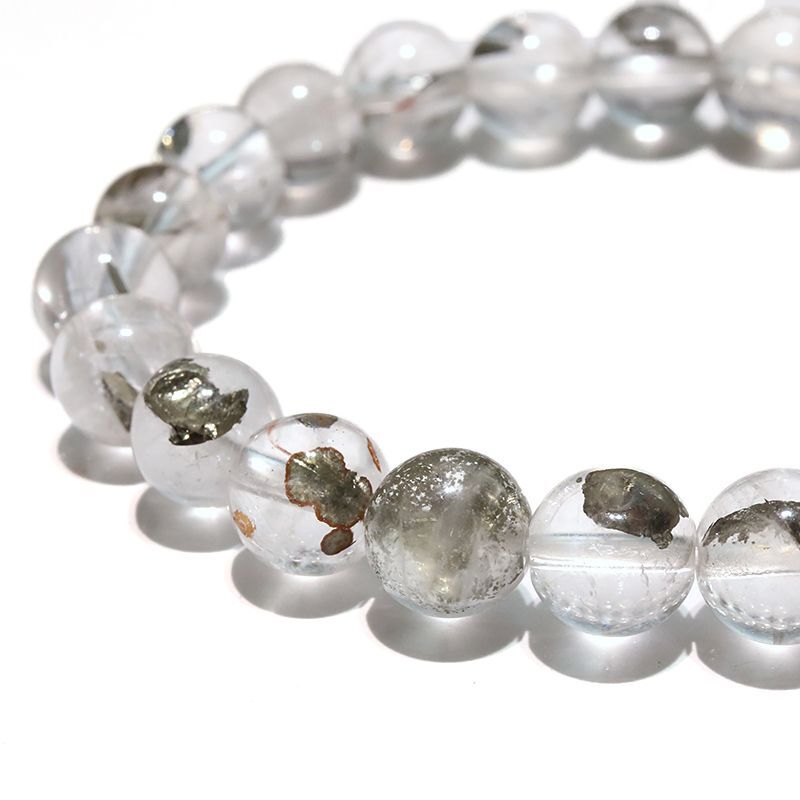 ブレス マーカサイトインクォーツ＜ブラジル産＞ 丸 約8.5mm