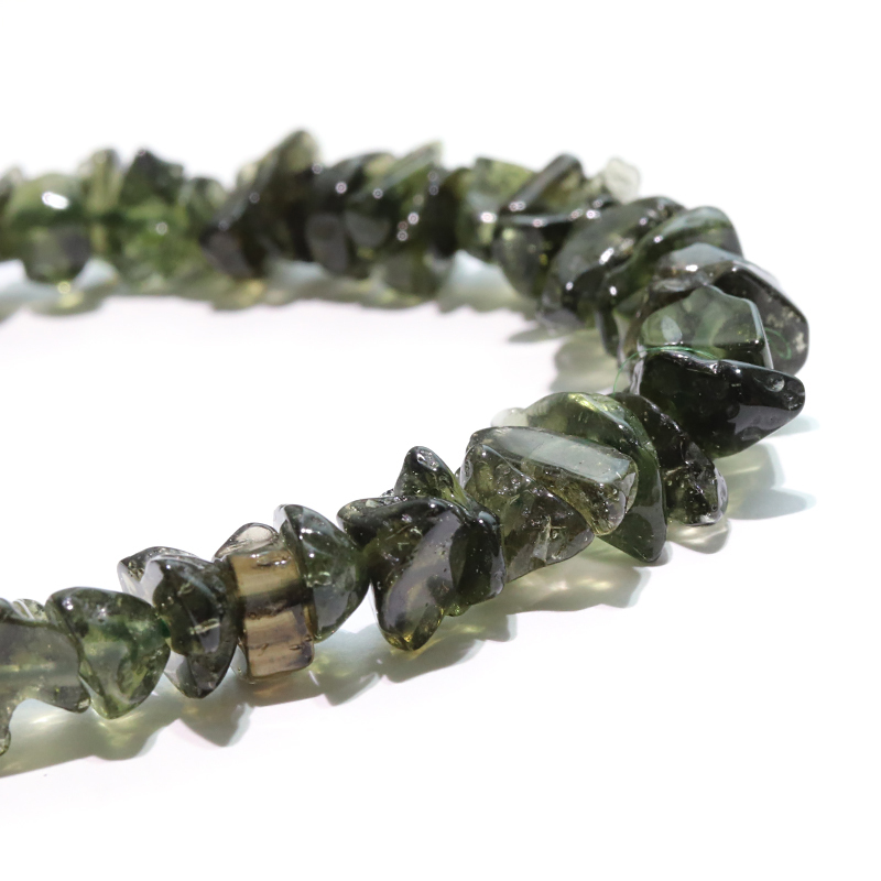 ブレス モルダバイト＜チェコ産＞ さざれ 約5.0〜11.8mm 証明書付き