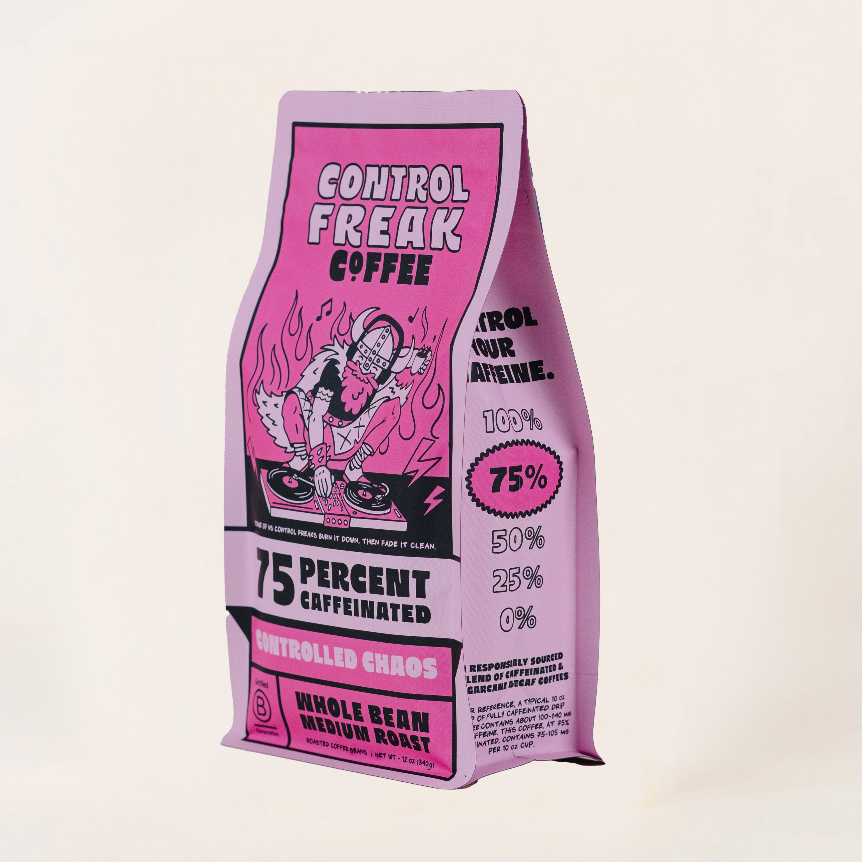 CONTROLLED CHAOS – 75% CAFFEINE COFFEE | Coffee Beans - Stone