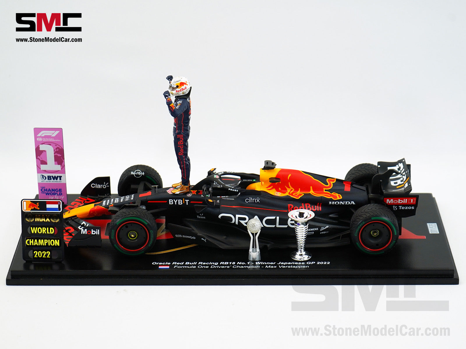 2022 World Champion #1 Max Verstappen Red Bull F1 RB18 Winner