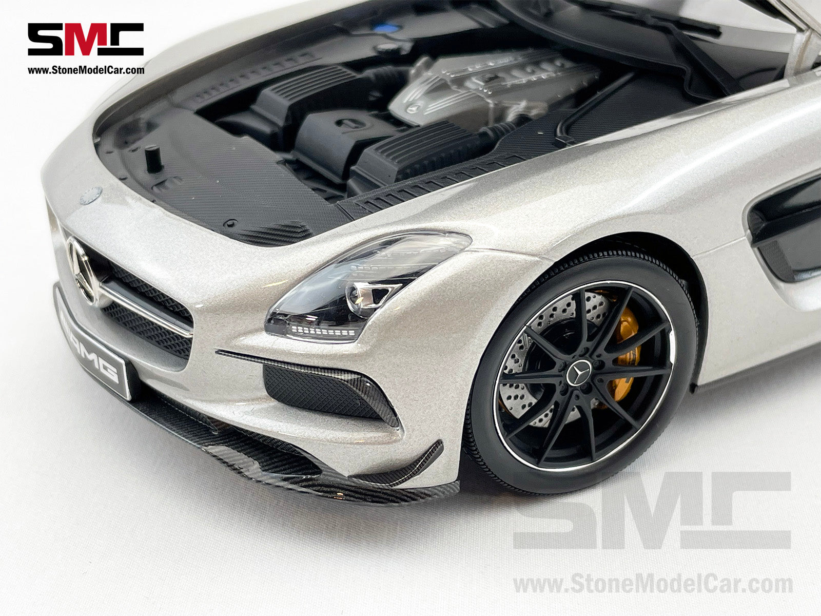 Mercedes Benz SLS AMG BLACK Series Alubeam Silver Full Open