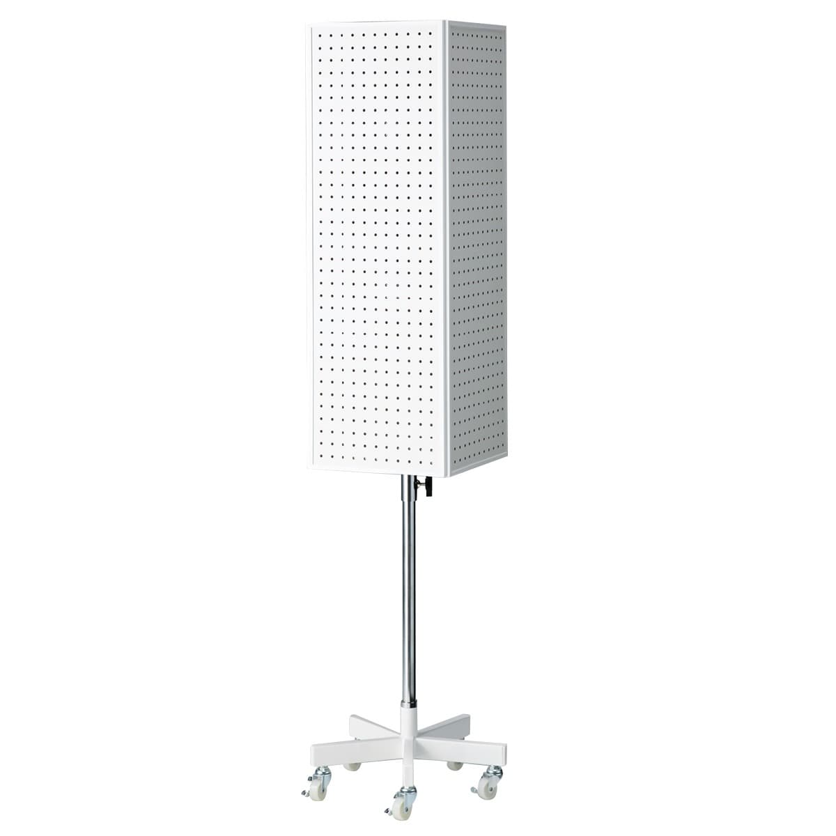 4面回転有孔ボード什器〔ストエキオリジナル〕 ホワイト