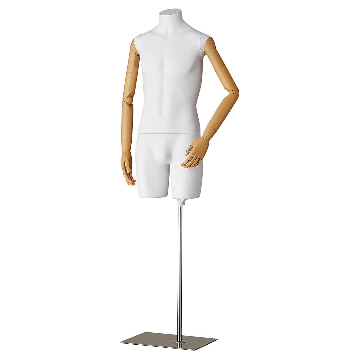 軽量ABS製 紳士腕付きトルソー〔ストエキオリジナル〕 M