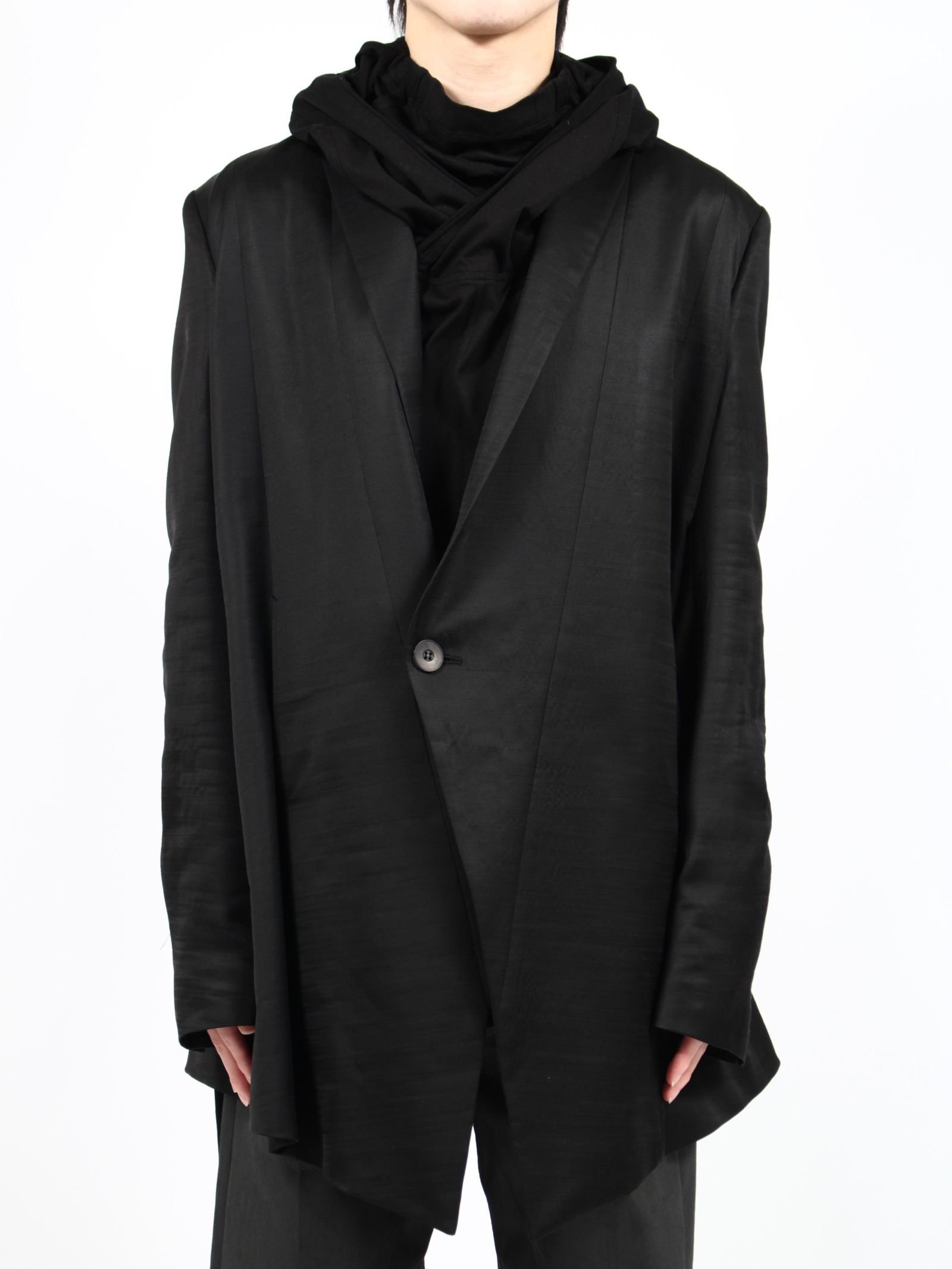 JULIUS - 【25SS】ウール キュプラ ミドル丈 テーラードジャケット