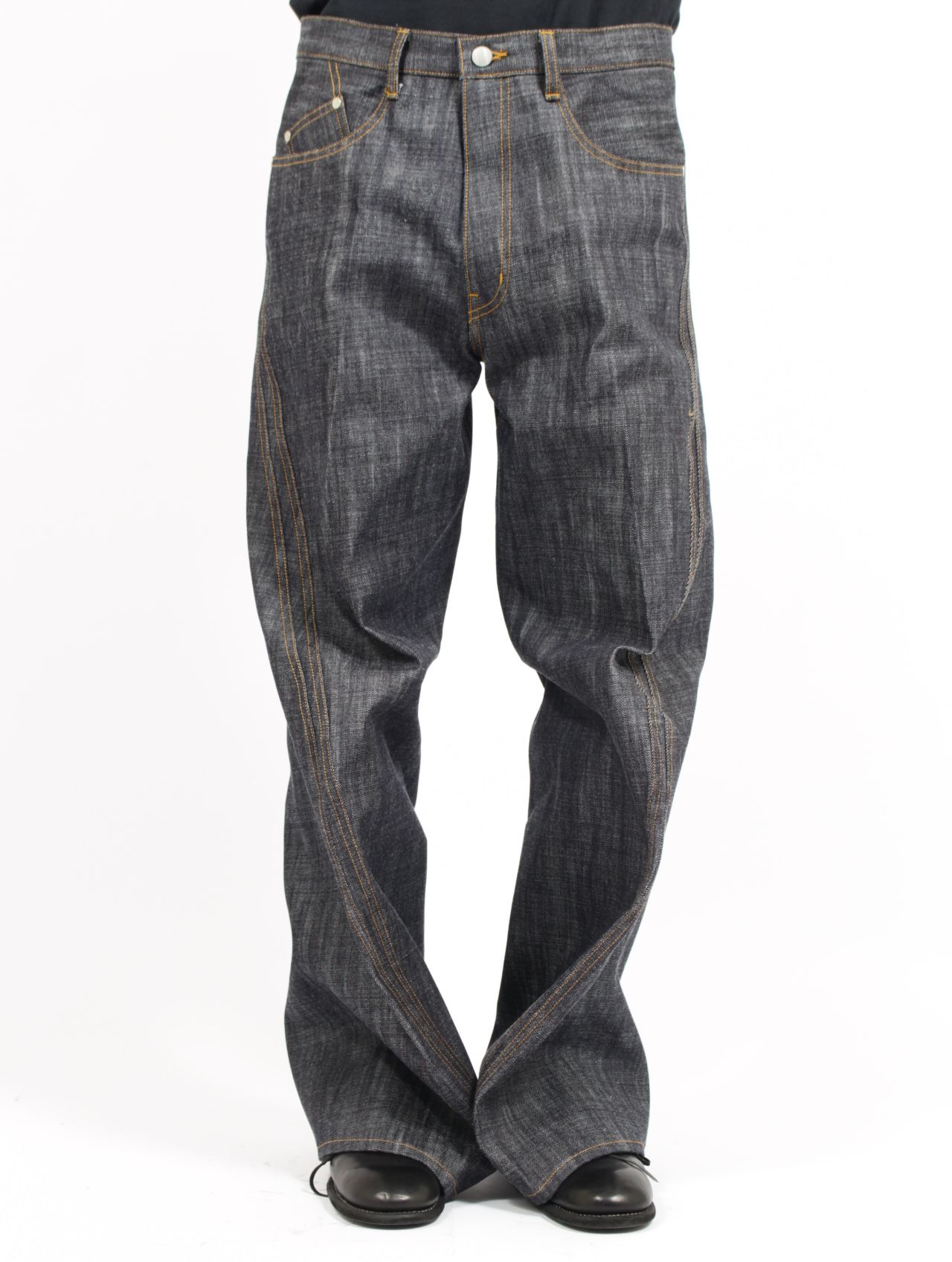 NVRFRGT - 【26SS】 3D ツイステッド ワイド レッグ ジーンズ / 3D