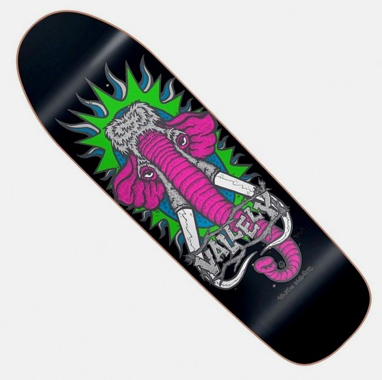 New Deal Mike Vallely Wholly Mammoth Neon SP Flocked 9.5 Deck