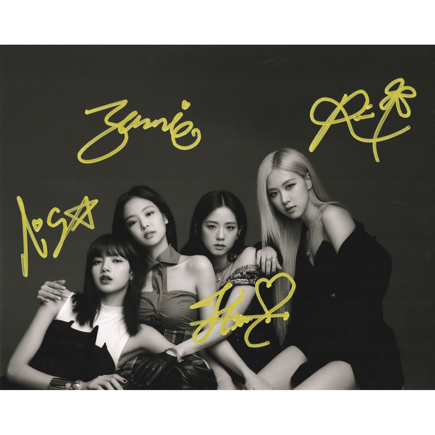 BLACPINK 全員直筆サイン BLACKPINK メンバー全員直筆サイン 【公式通販】