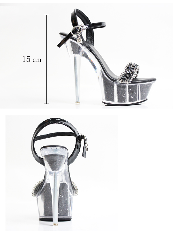 ANGEL R/エンジェルアール】15cmヒール/ ビジュー/ ワンベルト