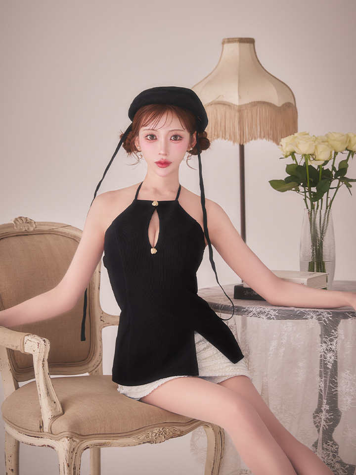 予約商品/2月下旬発送予定】XSサイズあり【Glossy/グロッシー】リブ