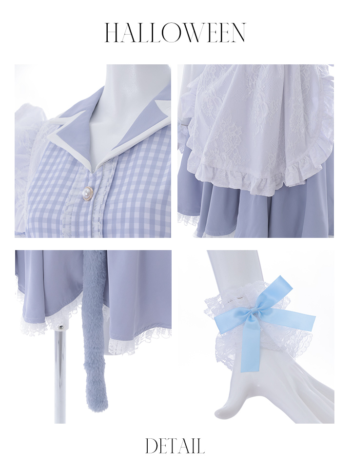 ハロウィン】【LARME/ラルム掲載】 ギンガムチェック猫メイド