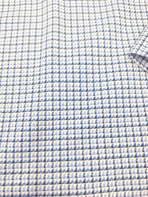 ARAMIS(アラミス）高級綿生地使用/日本縫製/小チェック/ブルー/中肉