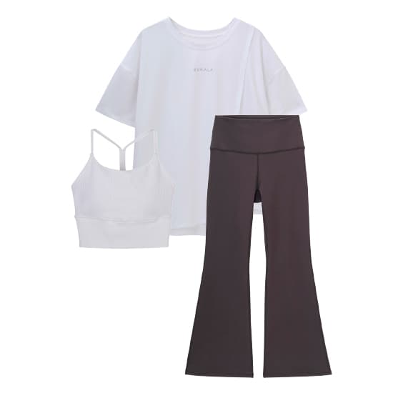 新作】SUKALA ベーシックリブフレアパンツ L SUKALA】ベーシックリブ