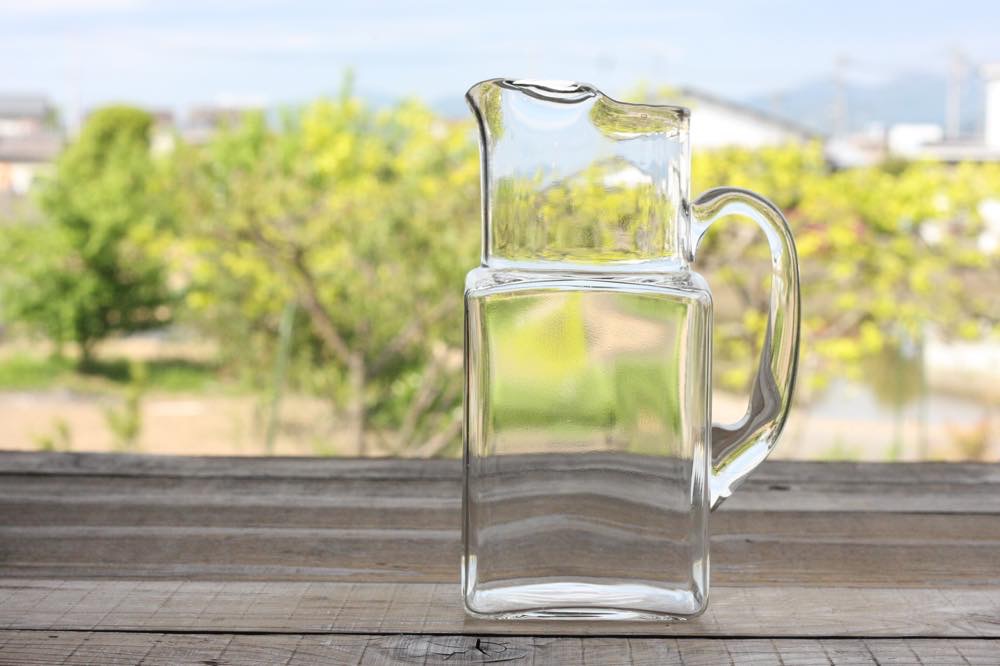 ビンテージ北欧雑貨/スウェーデン/ガラスピッチャー/Lサイズクリア