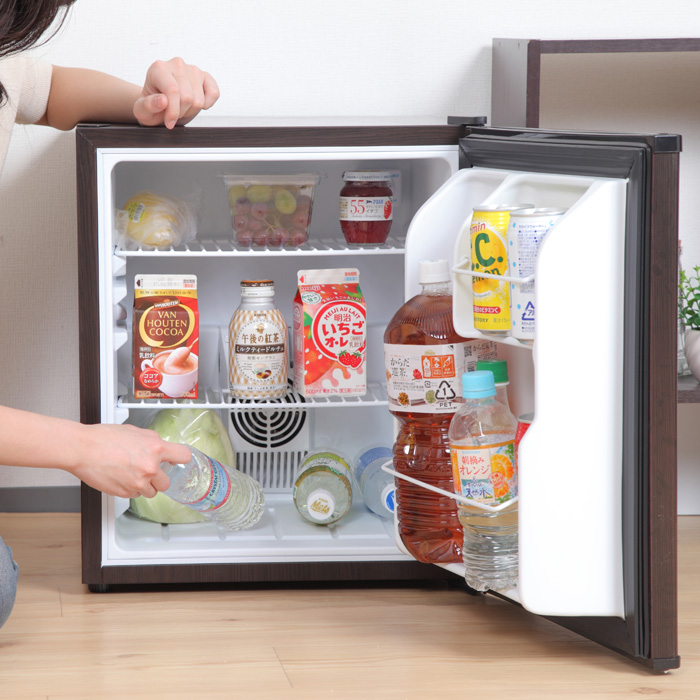 ペルチェ式 48リットル 1ドア電子冷蔵庫 ナチュラルウッド SR-R4805V2