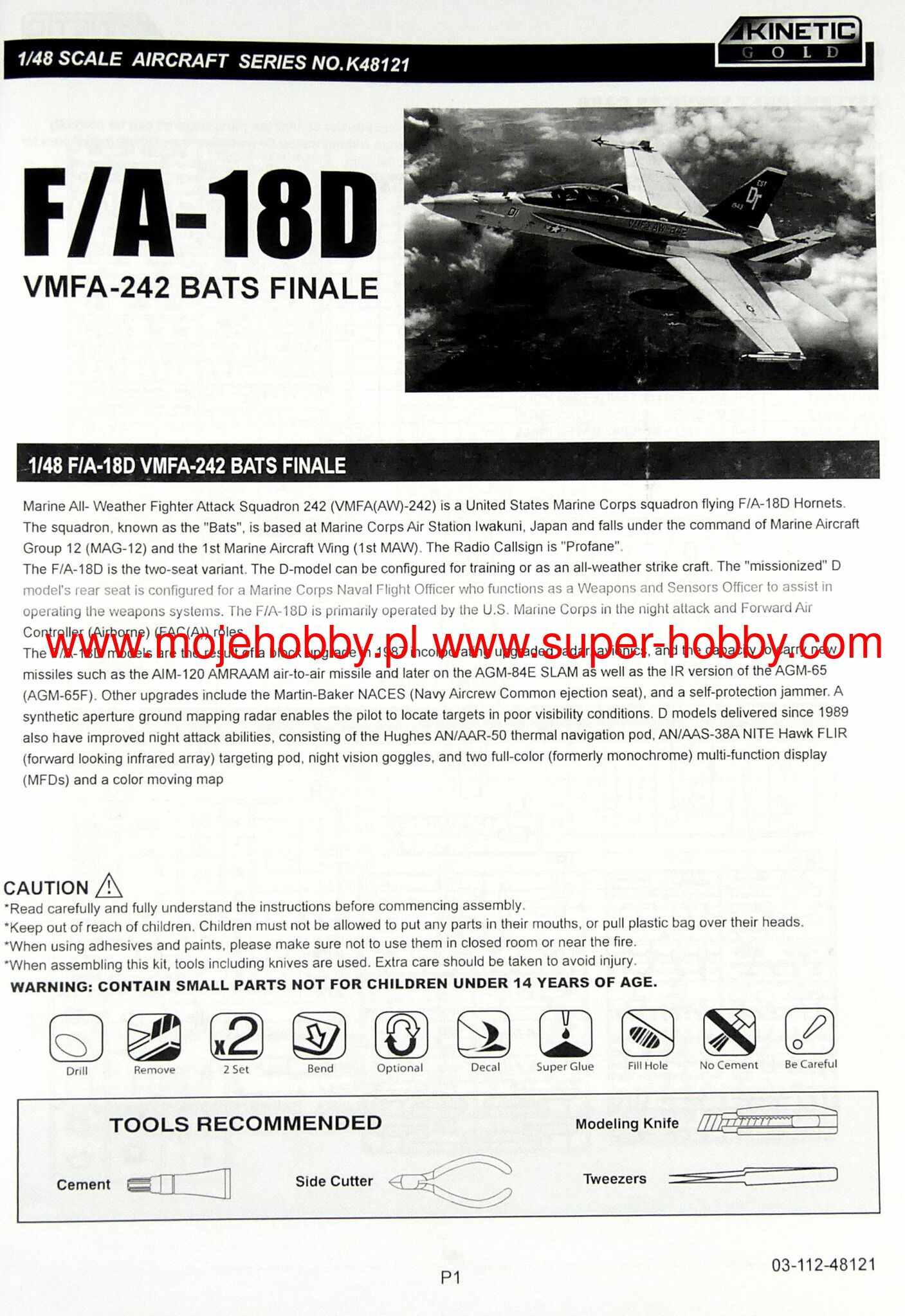 F/A-18 D Hornet - USMC VFMA-225 w/MF Kinetic 48121