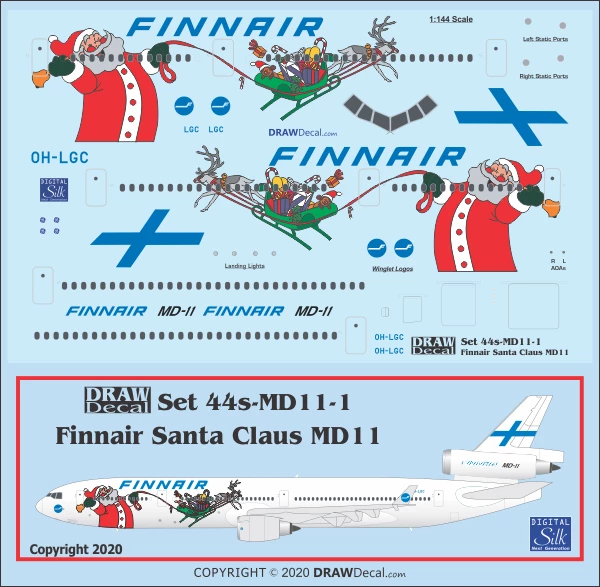McDonnell Douglas MD-11 - Finnair Santa Claus (OH-LGC) Draw Decal