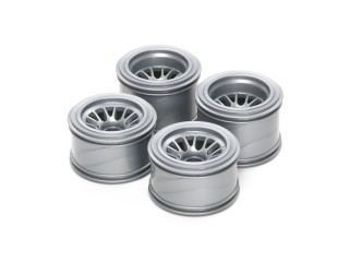 F104 メッシュホイールセット(ラバータイヤ用 ホワイト) [OP-1528