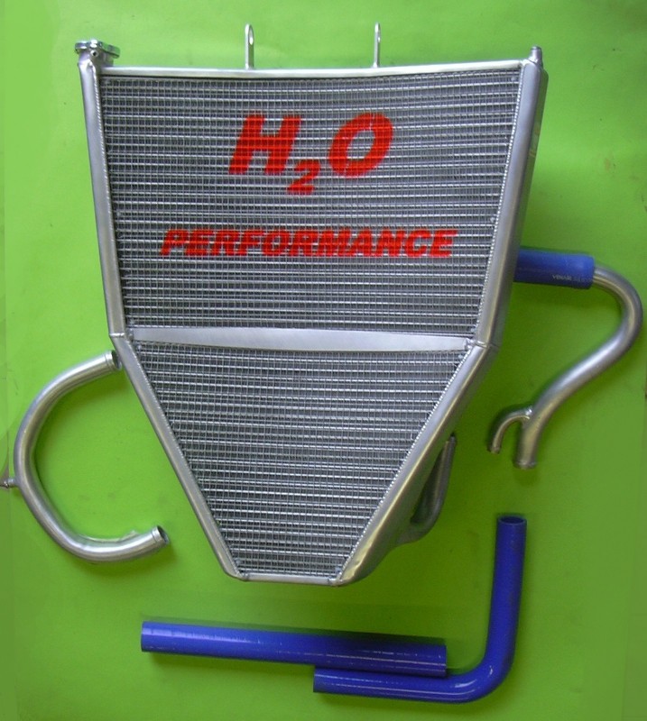 H2O Performance Oversized Water Racing Radiator - Kawasaki ZX-6R