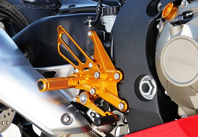 Sato Racing Adjustable Rearsets - 2017+ Honda CBR1000RR (without