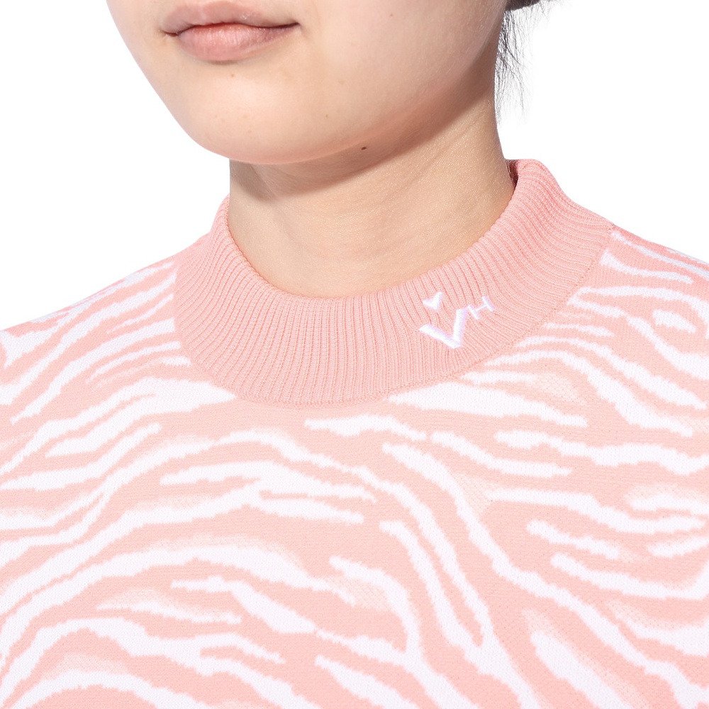 ビバハート（VIVA HEART）（レディース）ゴルフウェア ゼブラ柄JQ 半袖