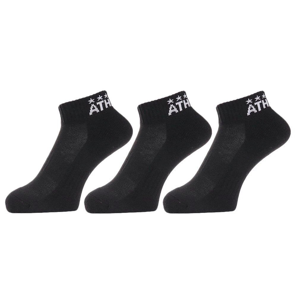 アスレタ（ATHLETA）（メンズ、レディース）3足組 ソックス 5240 BLK
