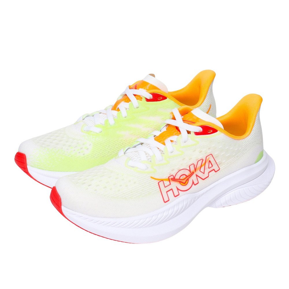 ホカ（HOKA）（レディース）ランニングシューズ マッハ6 ホワイト