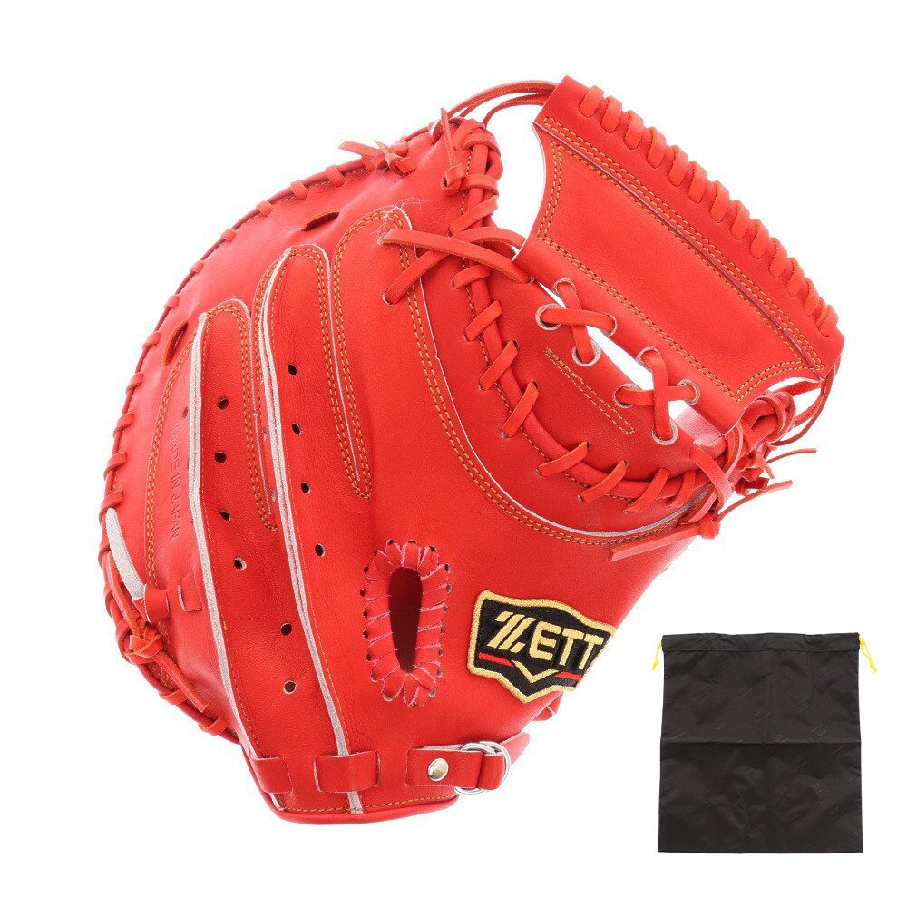 ZETT 赤 軟式 キャッチャーミット 右投げ用 ZETT 赤 軟式 キャッチャー