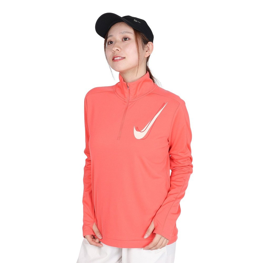 ナイキ（NIKE）（レディース）ドライフィット スウッシュ ハーフジップ