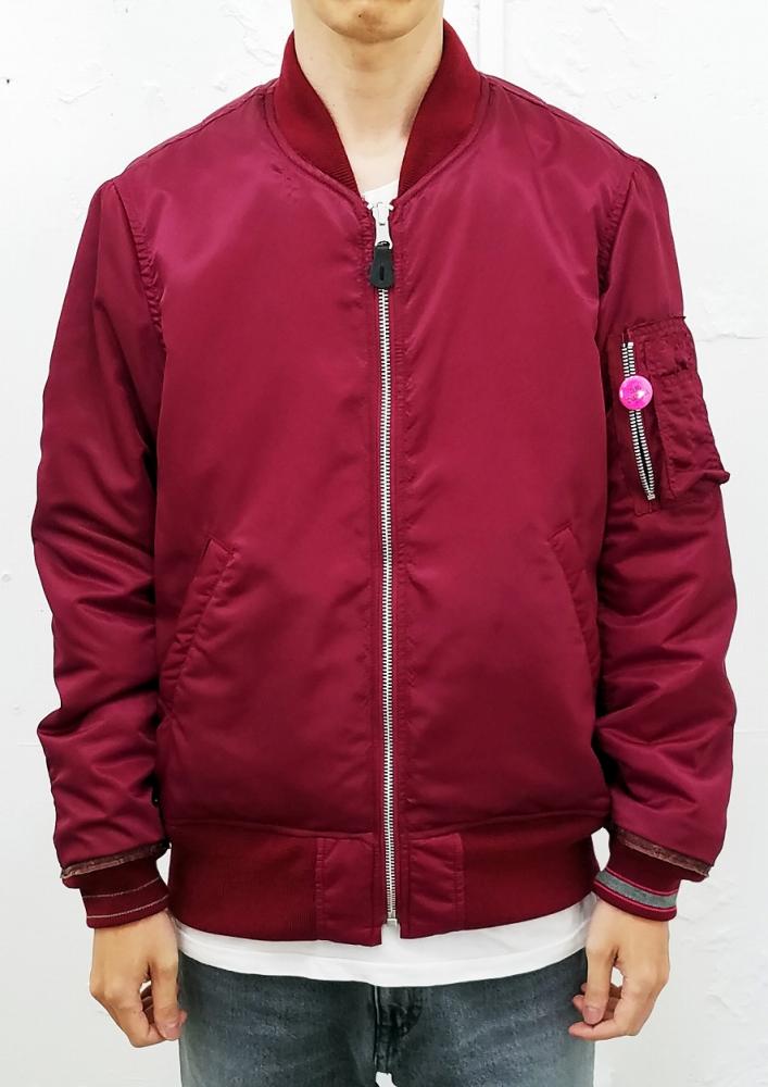 SURPRISE(サプライズ) / REVERSIBLE MA-1 *ワイン×ピンク系ヒョウ柄*