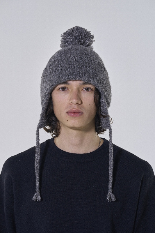 SURPRISE(サプライズ) / xCA4LA EAR FLAP KNIT CAP *チャコールグレー*