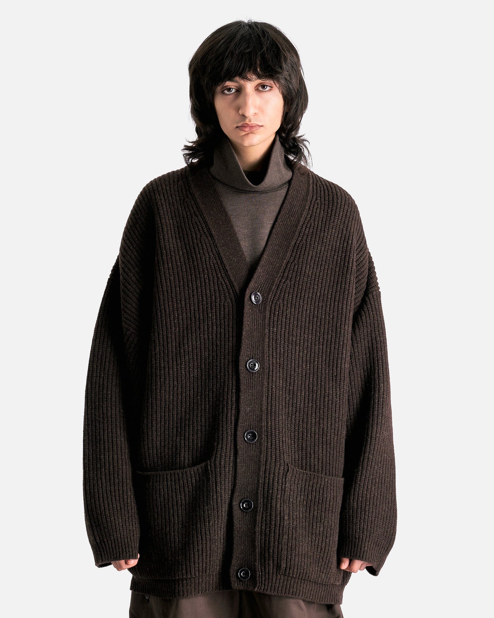 Felted Cardi Coat in Dark Acajou Melange – SVRN