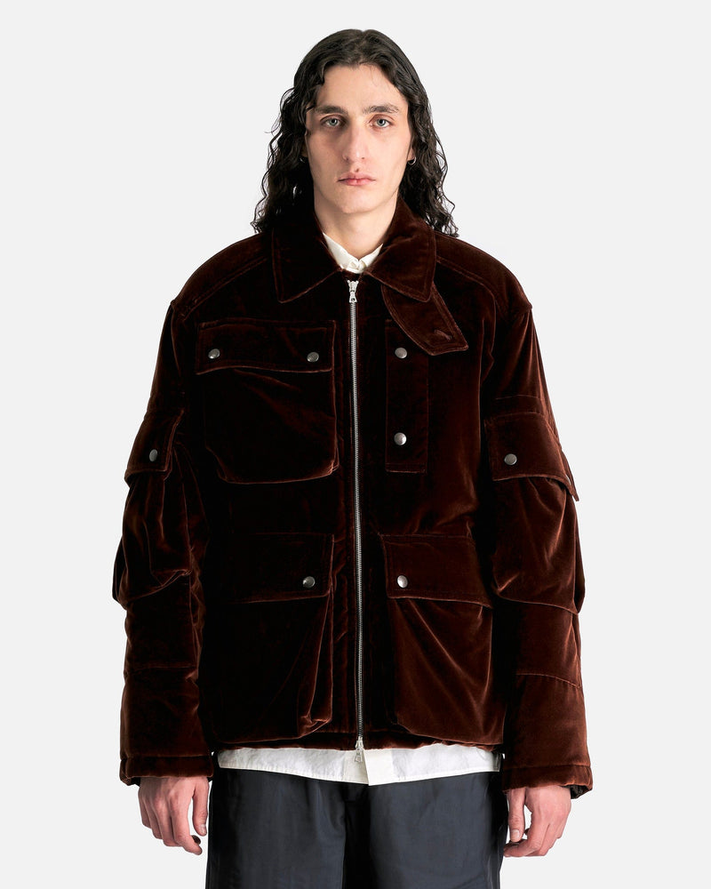 Vilburn Velour Jacket in Brown – SVRN