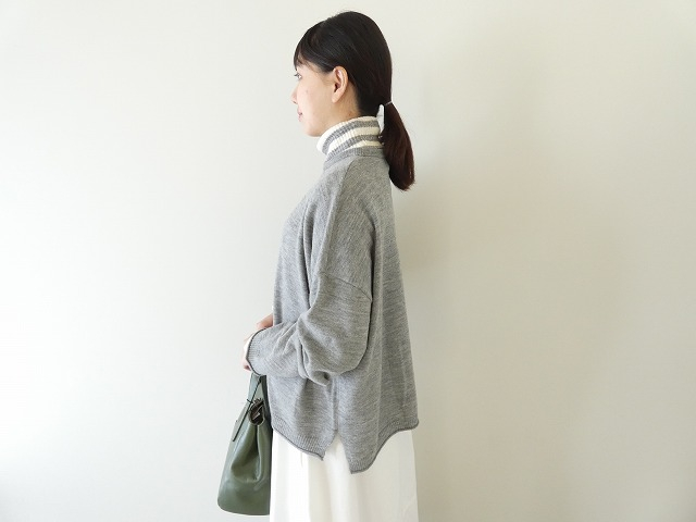 mao made(マオメイド) ちらり配色ポケット付ワイドプルオーバー(551105