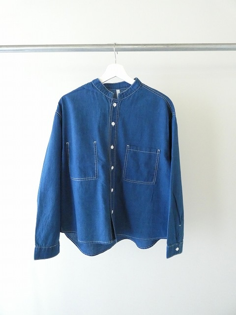 clip.tab(クリップタブ) インディゴシャンブレーポケットシャツ