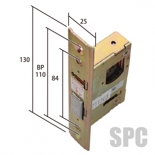 ガラスドア・箱錠 SHOWA 397 C03 BS/30mm｜FNMZ194｜サッシコンビニの