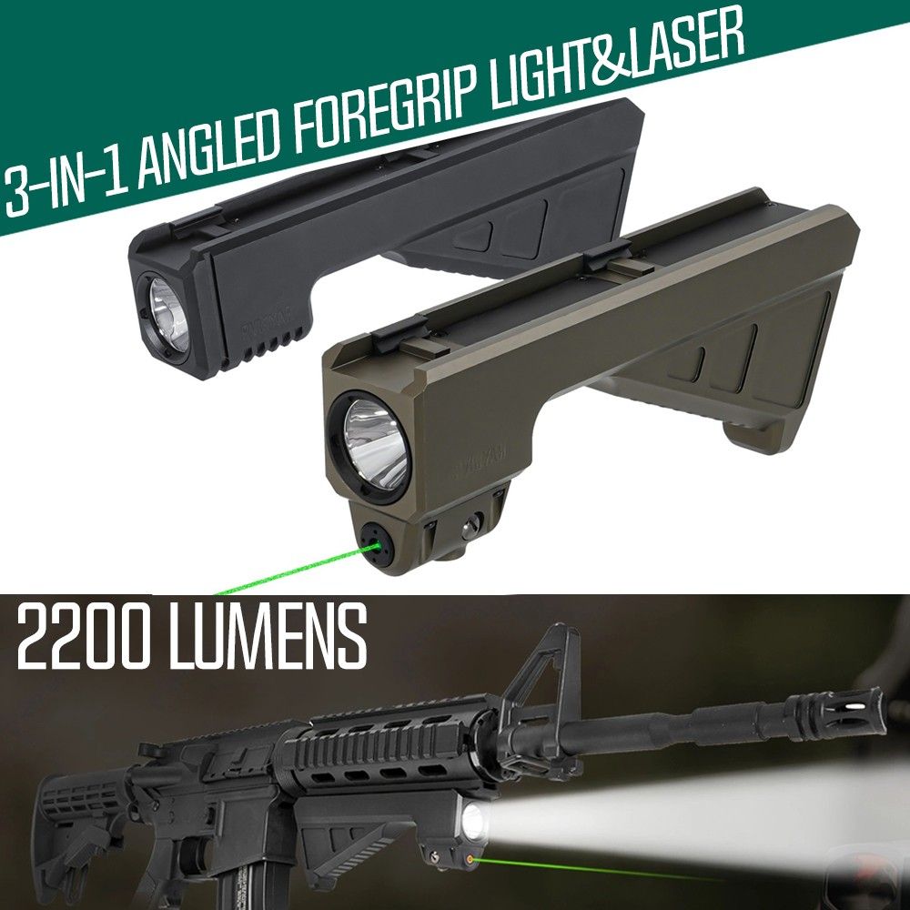 3-in-1多機能タクティカルアングルフォアグリップ（フラッシュライト＋